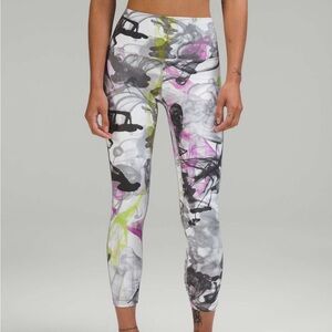 LULULEMON Align Leggings HR Pant 25”Sz 6 Unicorn Throwback White Multi